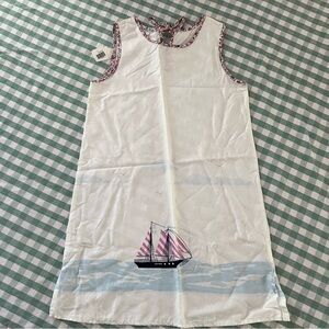 NEW Petit Peony Cotton Single Sail Boat Sleeveless Nautical Dress 8